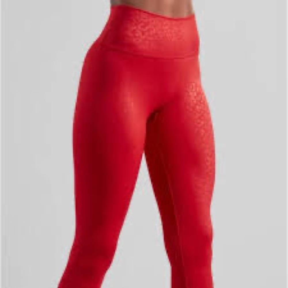 BuffBunny Rebel Leggings Red Leopard Size M Elysium